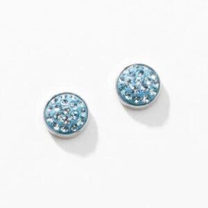 Touchstone Crystal March Birthstone Stud Earrings | Aquamarine | Swarovski